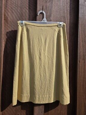 Vintage 60s Woven Mini Skirt Century Of Boston Mustard Gold